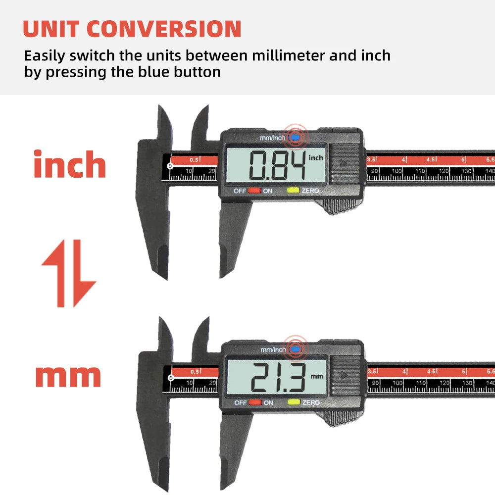 0-150mm 0.1mm Digital Caliper Electronic Vernier Caliper 6 inch Depth Measuring Tools