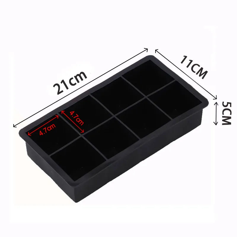 Large Food Grade Silicone Ice Cube Mold for DIY Cocktails, Whiskey, and More