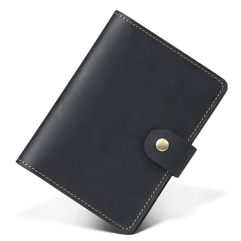 Cool Leather Men's Small Passport Wallet Slim Travel Wallets for Men