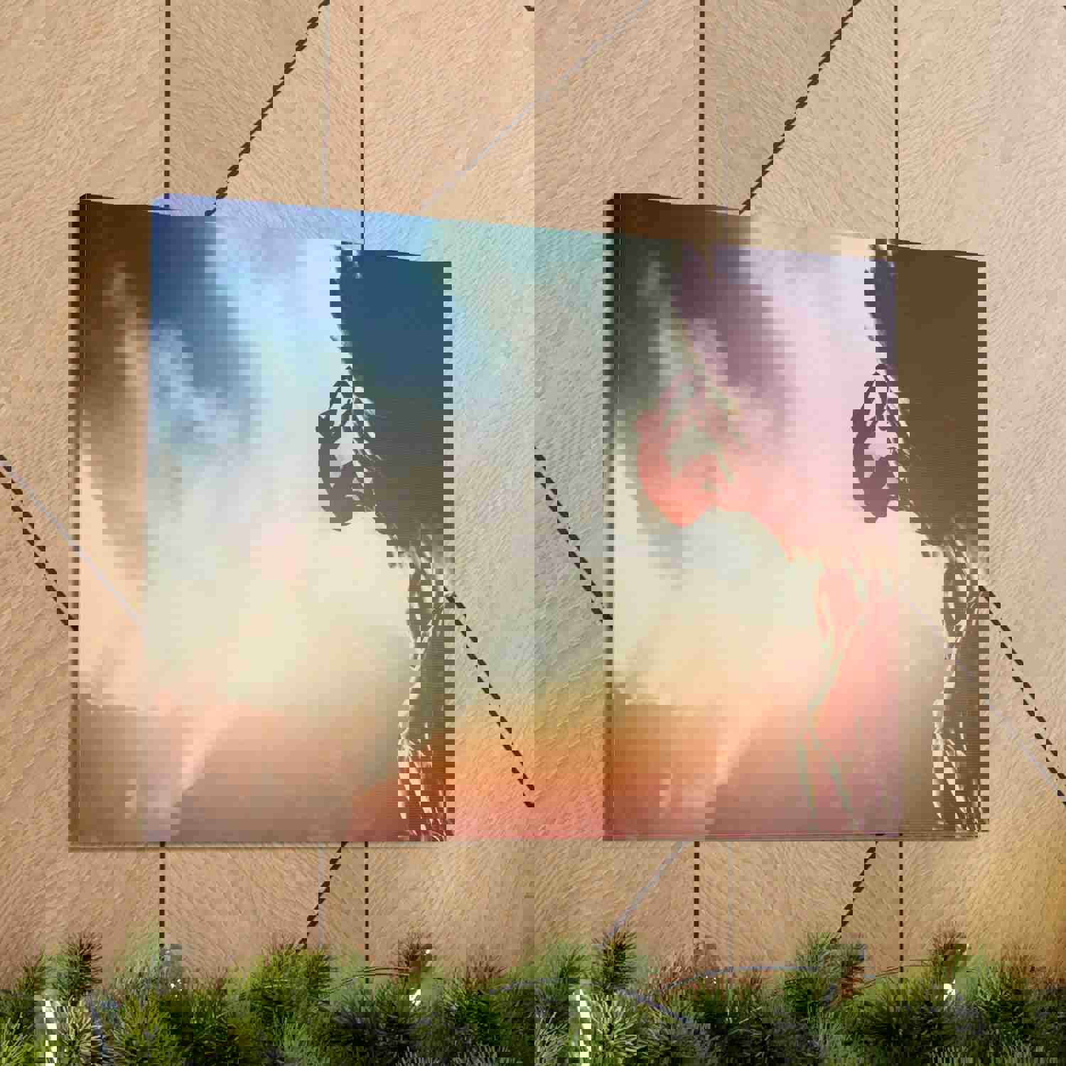 Man Climbing Rock Mountain Nature Wilderness Photography Canvas Wall Art for Home Decor