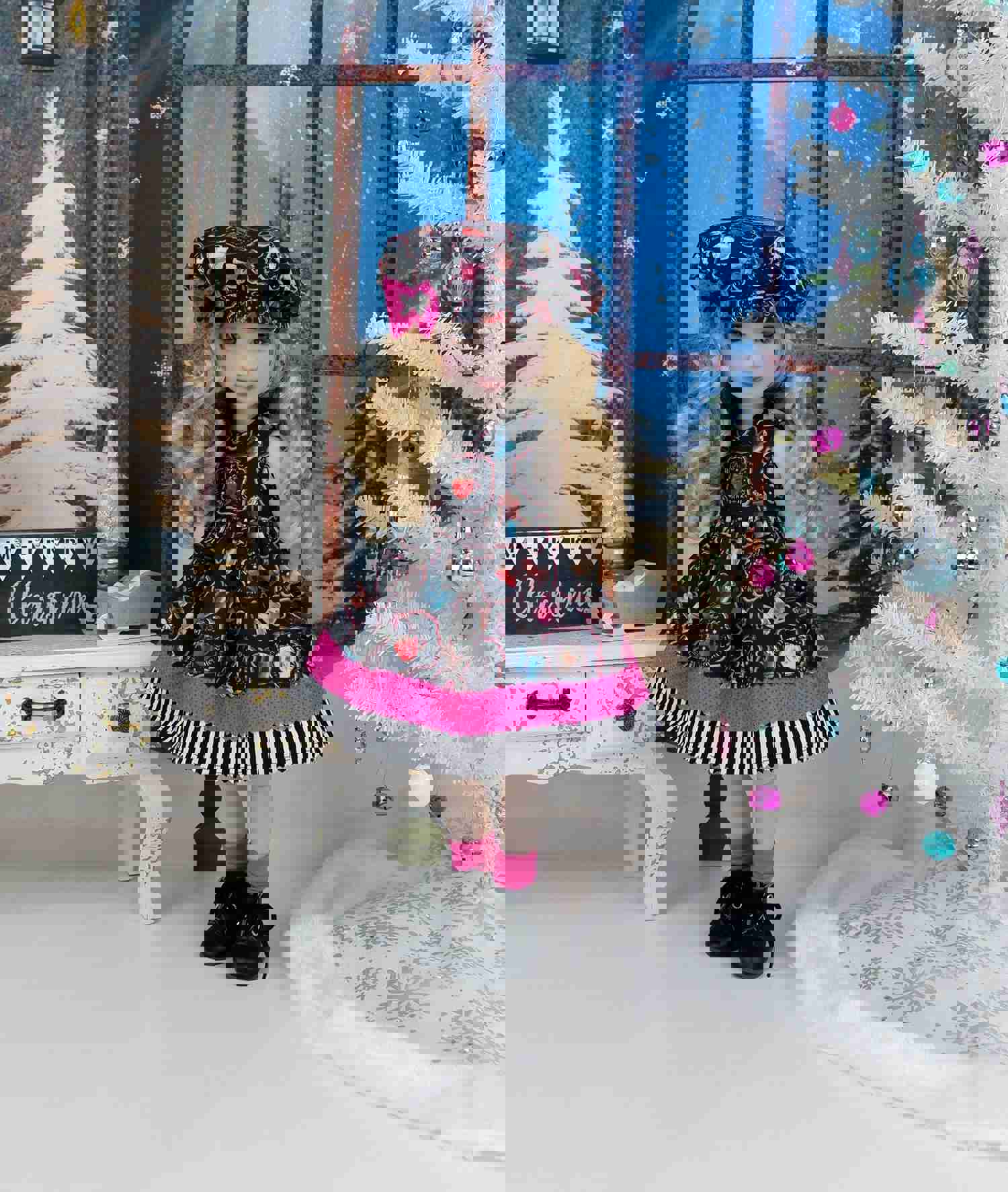 Festive Cocoa Dress with Boots for Ruby Red Fashion Friends Doll