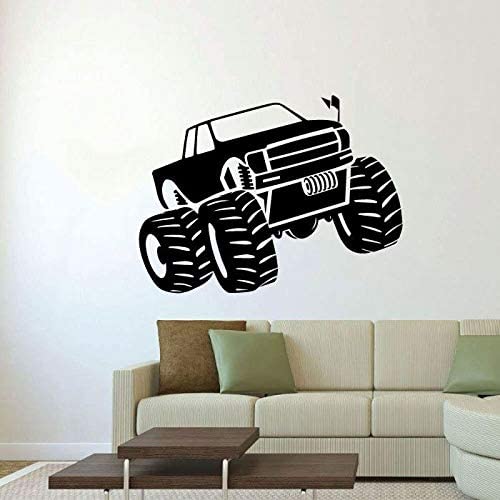 Monster Truck Stunt Wheels Vinyl Wall Sticker Decal