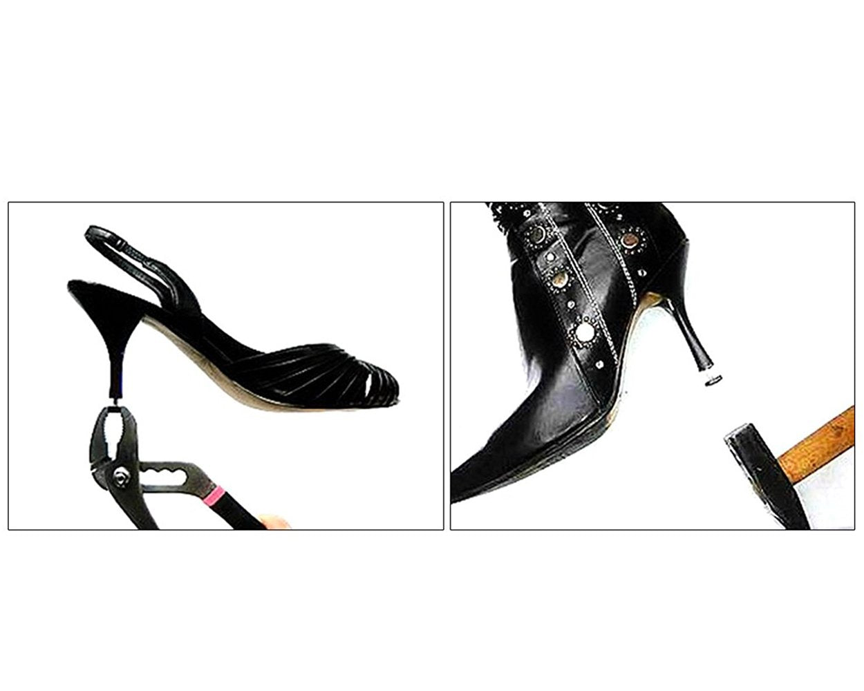 60 Pieces/ 30 Pairs TPU Heel Tips for High Heel Shoes Replacement