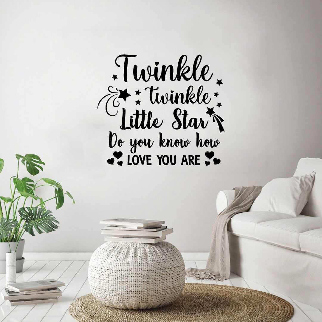 Inspirational Quote Vinyl Wall Sticker Decal - Twinkle Little Star