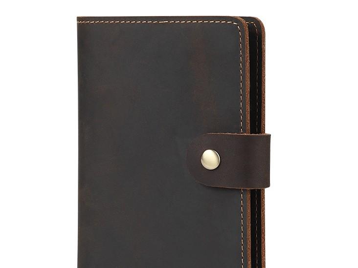 Cool Leather Men's Small Passport Wallet Slim Travel Wallets for Men