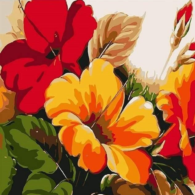 Paint By Number Kit for Adults 16x20 Flowers - DIY Acrylic Painting By Numbers - Easy Paint By Numbers Kit