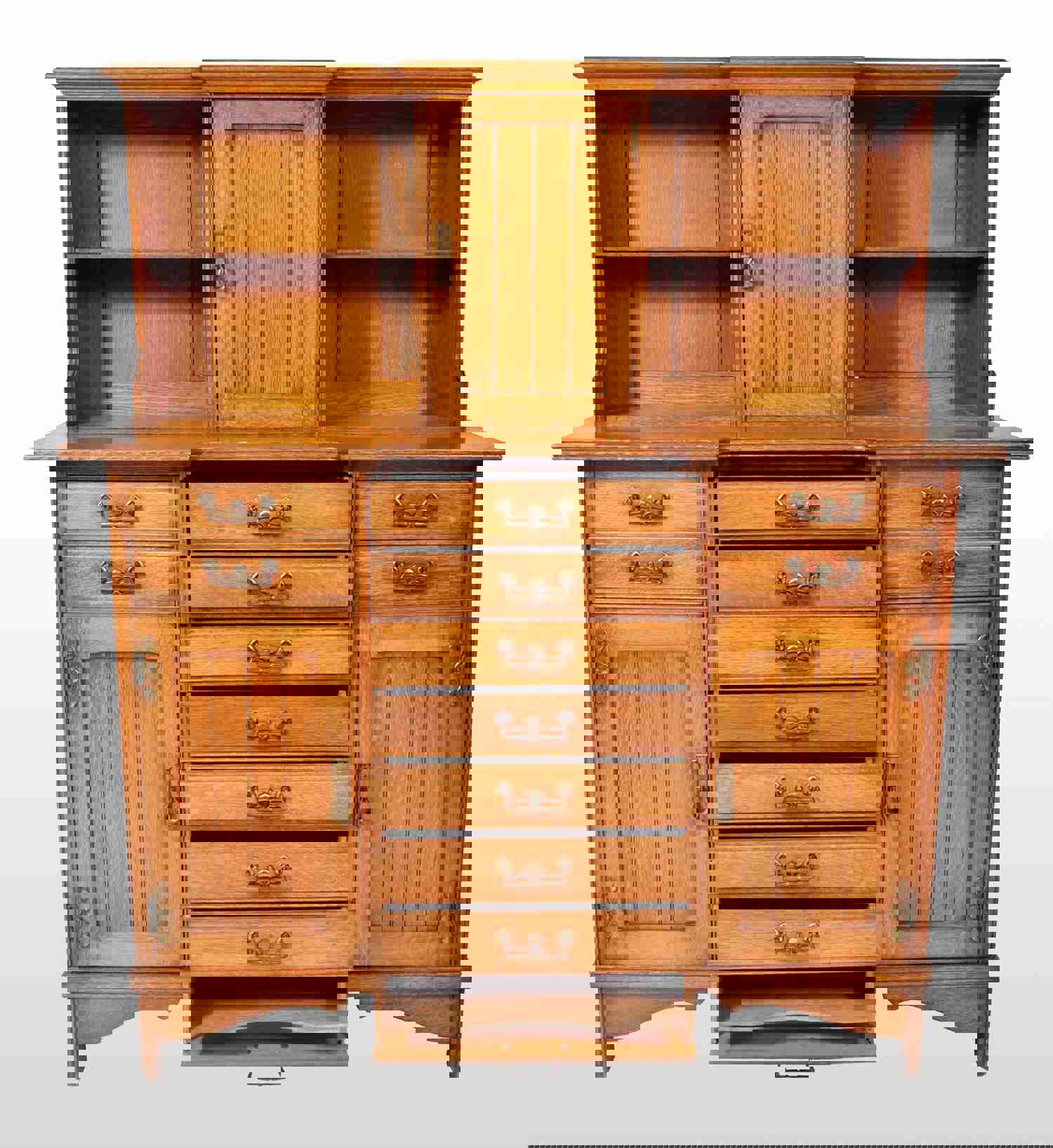Antique Arts & Crafts Oak Sheet Music Cabinet, Circa 1890