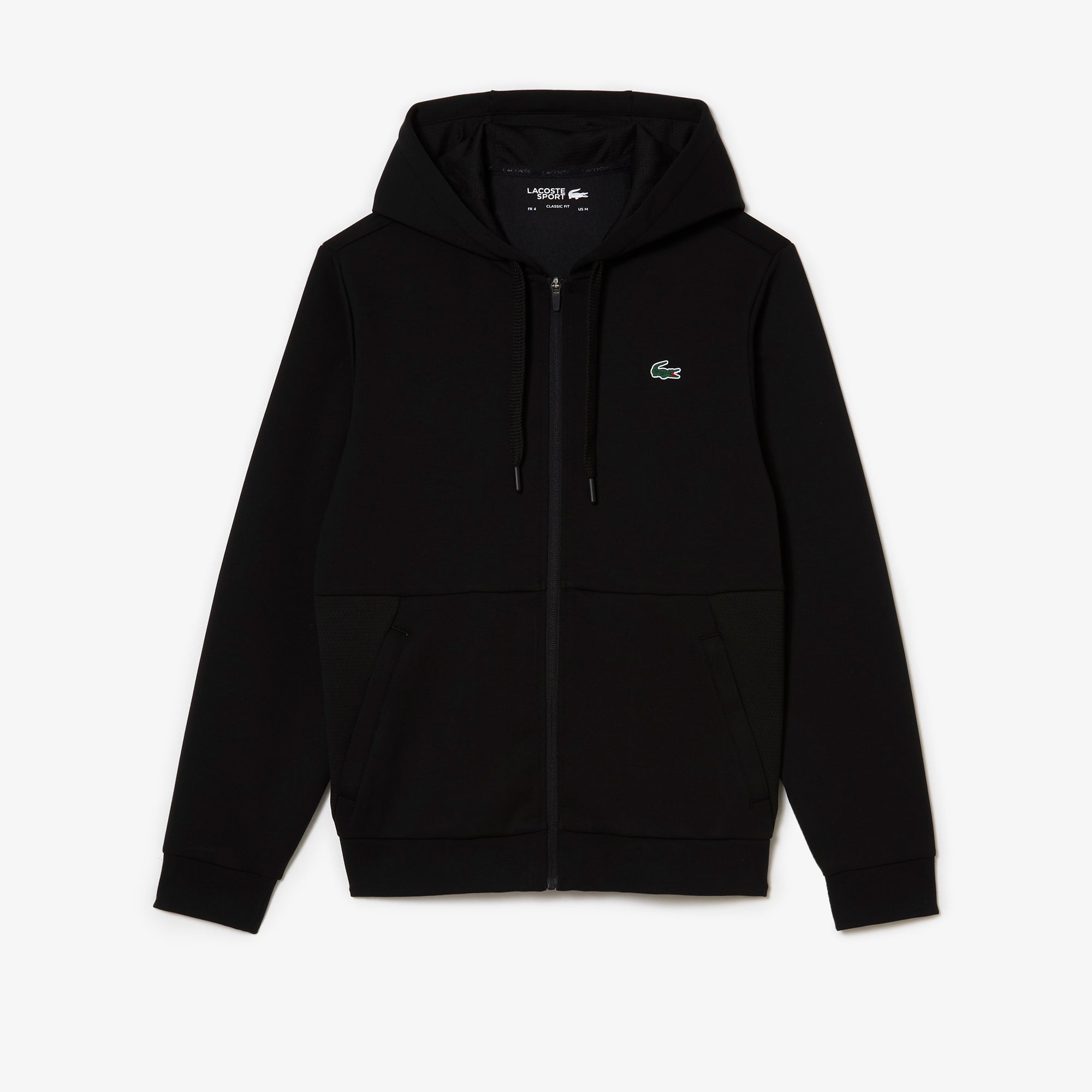 Lacoste Men's Sport Mesh Hoodie - Black or Grey Chine