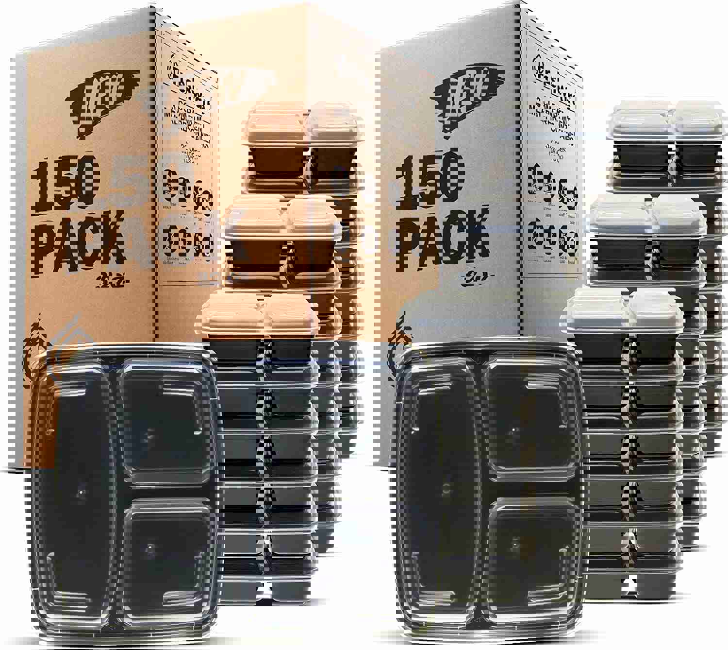 DE Meal Prep Containers [30 Pack] 3 Compartment with Lids, BPA Free, Stackable, Microwave/Dishwasher/Freezer Safe