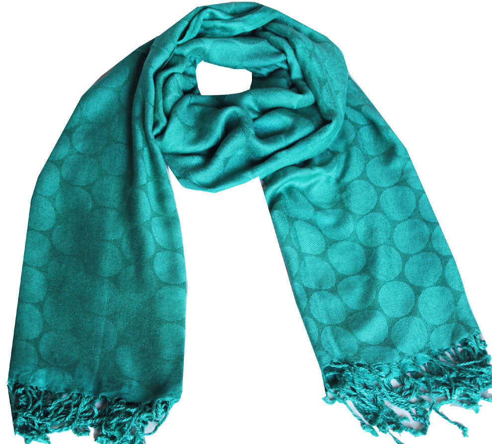 Elegant Viscose Scarf for Women - Handwoven in Kashmir (Green, 68 x 29 inches)