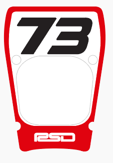 Front Headlight Plate Replica Decal for Super73 Rx / Adventure Series