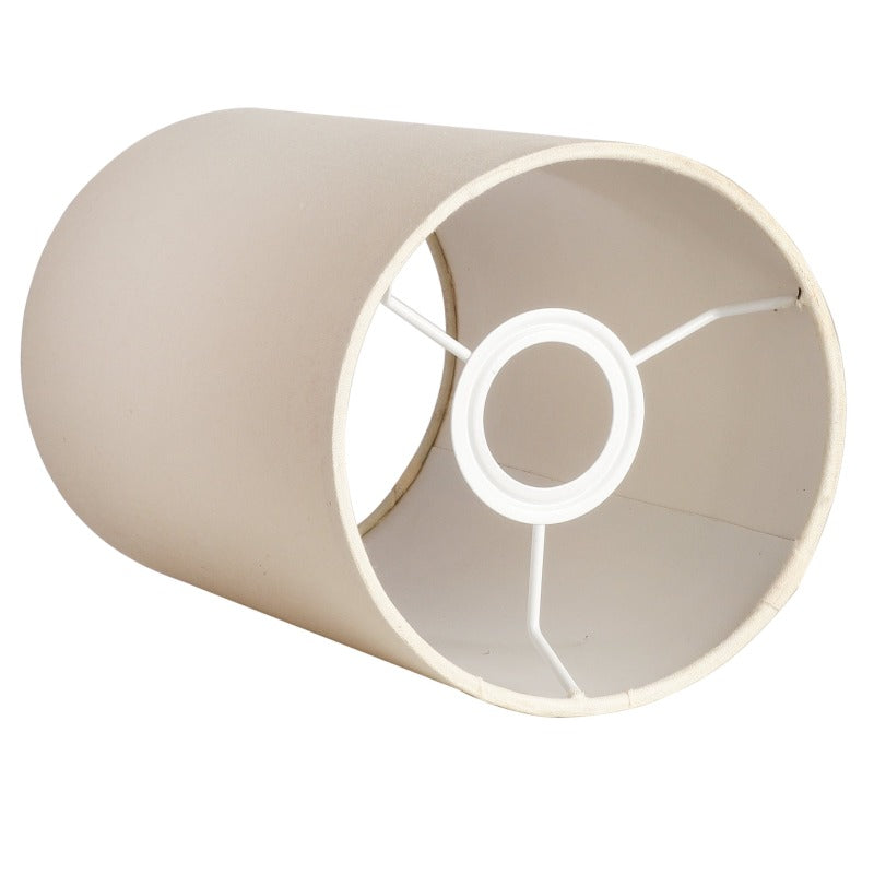 BTR CRAFTS Cream Cylinder Lamp Shade, Cotton Fabric, 6 Inches