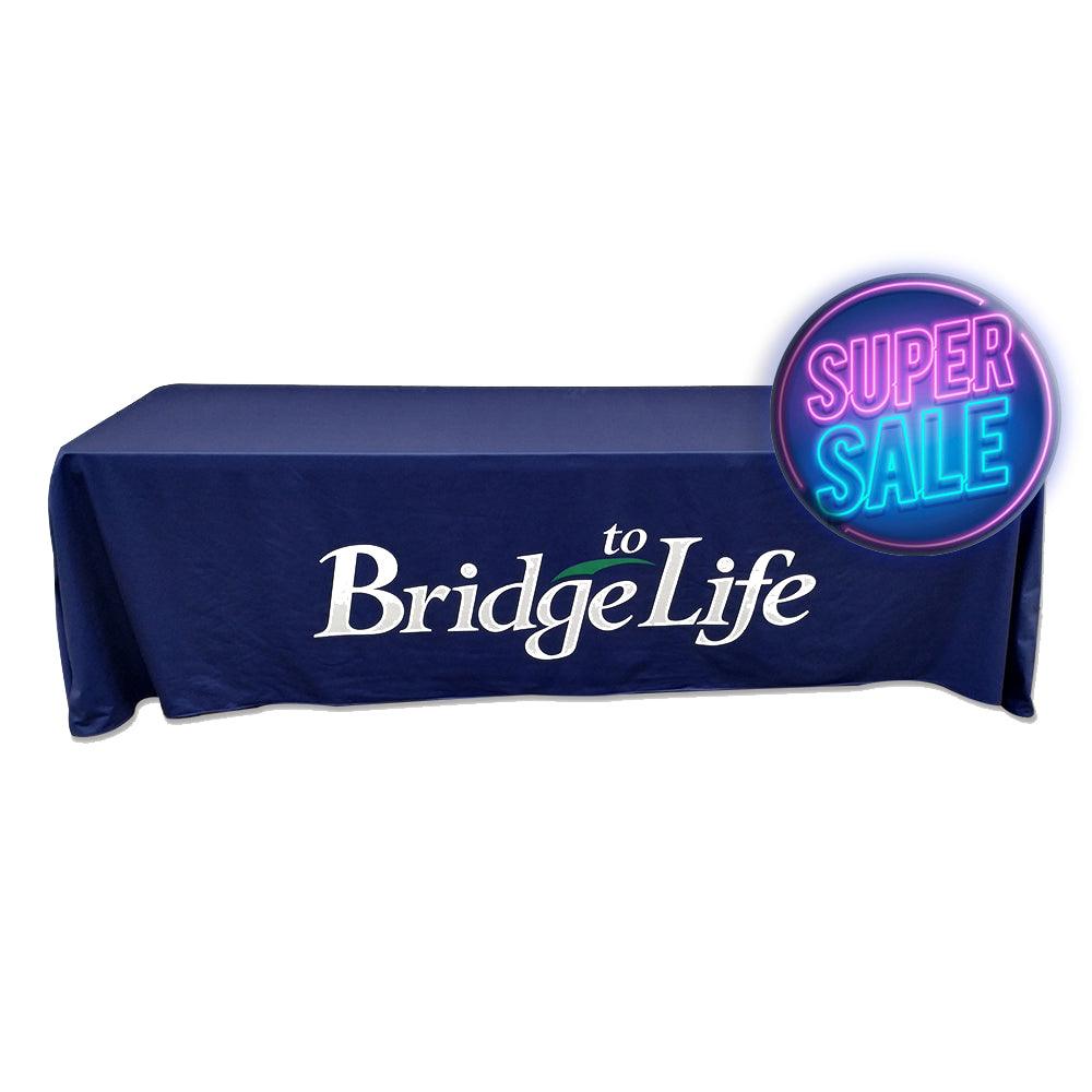 8 Custom Printed Table Throw - 1 or 2 Color Print