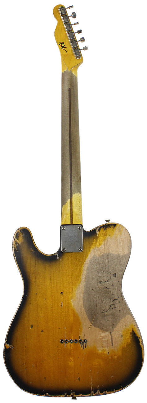 Nash T-57 Guitar, 2-Tone Sunburst, Boat Neck, Extra Heavy Aging