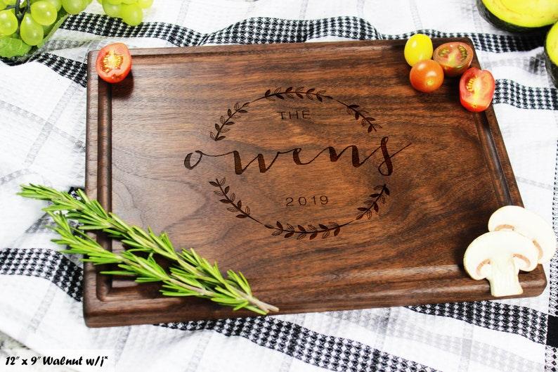First Anniversary Personalised Cutting Board Gift - Handmade, Sustainable Hardwood