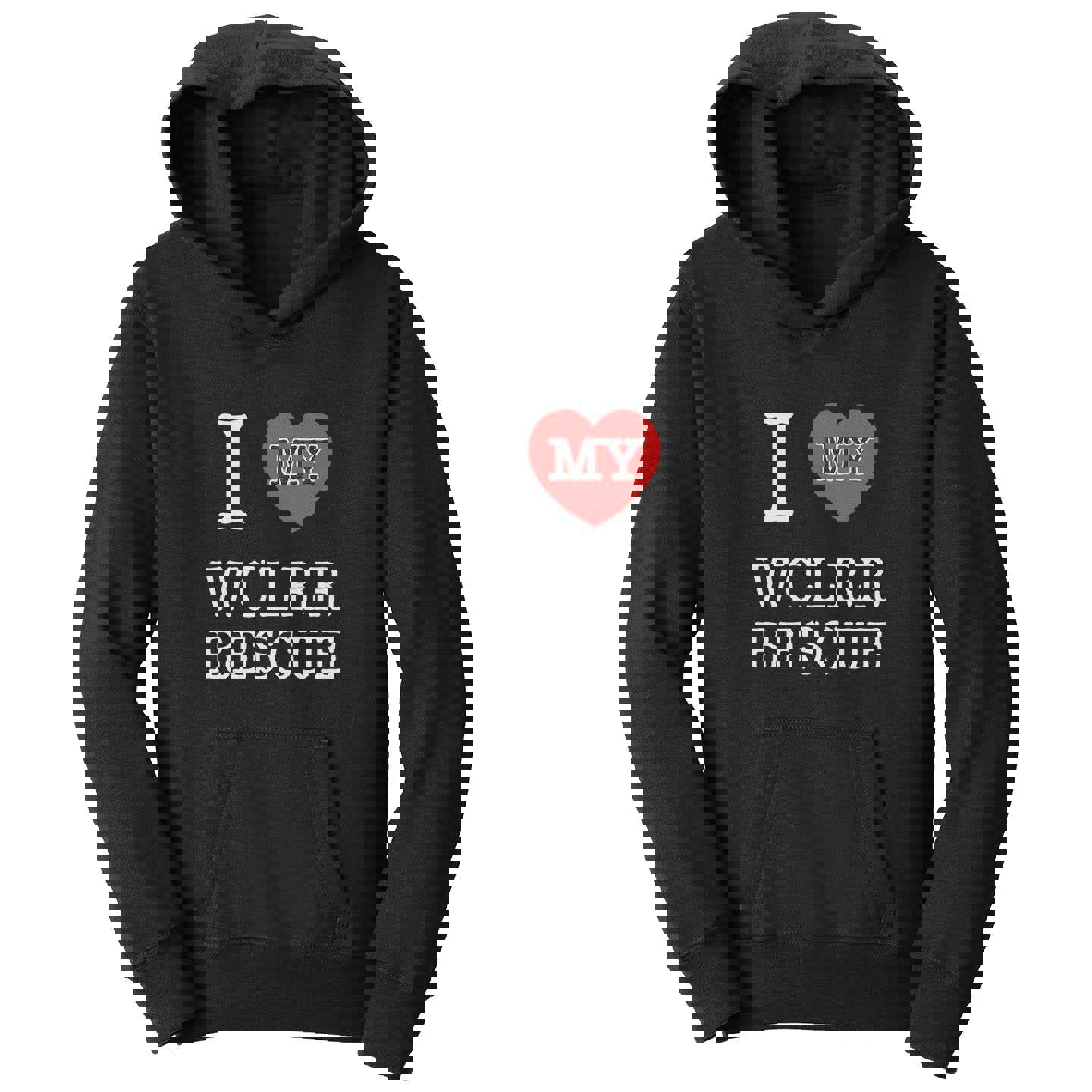 I Heart My WCLRR Rescue - Kids Unisex Hoodie Sweatshirt
