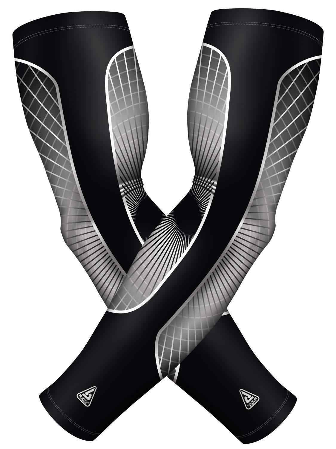 B-Driven Sports Pro-Fit Compression Arm Sleeves - 1-Pair, 30+ Designs, Adult/Youth Sizes