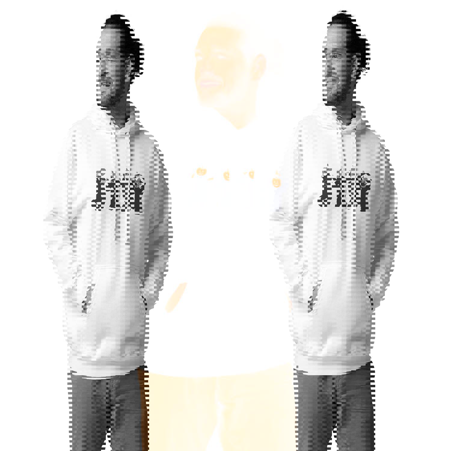 Dancing Pumpkin Dude Hoodie - Unisex (Gray or White)