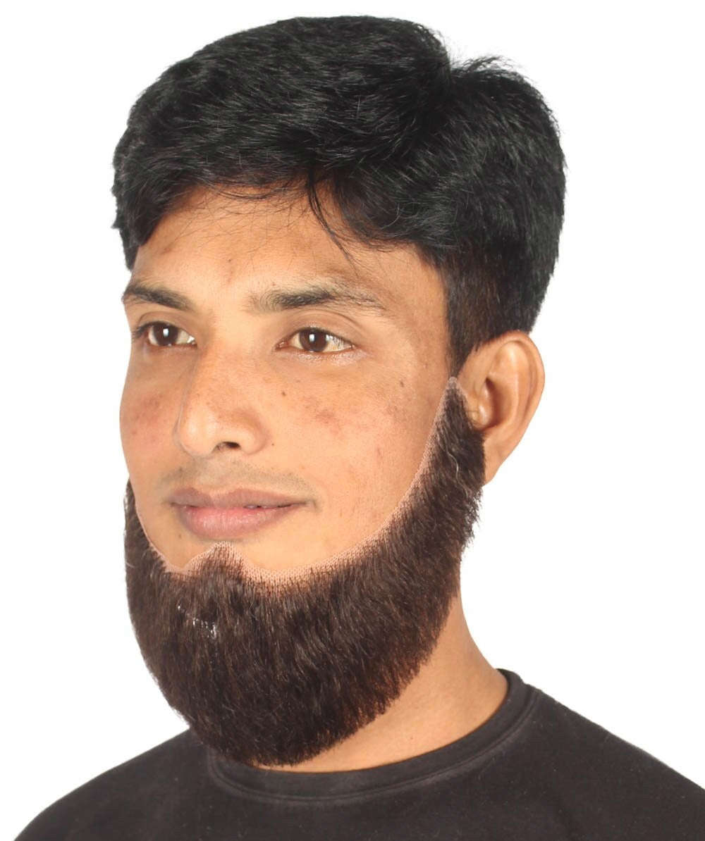 HPO Adult Mens Chin Curtain Style Long Beard Set | Multiple Color Options | HPO