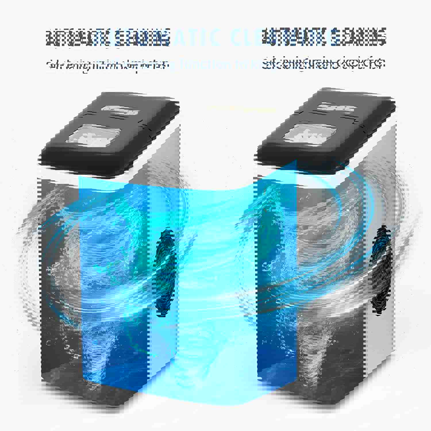 Portable Countertop Ice Maker Machine - 9 Bullet Ice Cubes in 7 Minutes, 26Lbs/24H, Auto Self-Cleaning