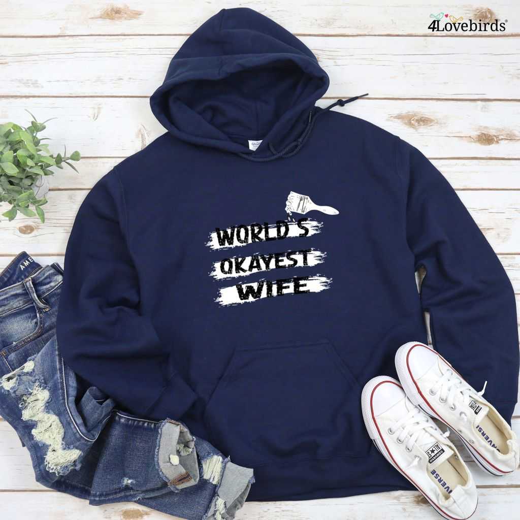 Worlds Okayest Spouse Matching Outfits Set - Perfect for Anniversaries and Weddings