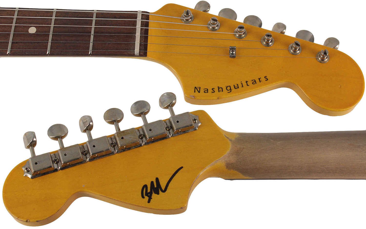 Nash JM-63 Jazzmaster Guitar in Mary Kaye White with Light Aging