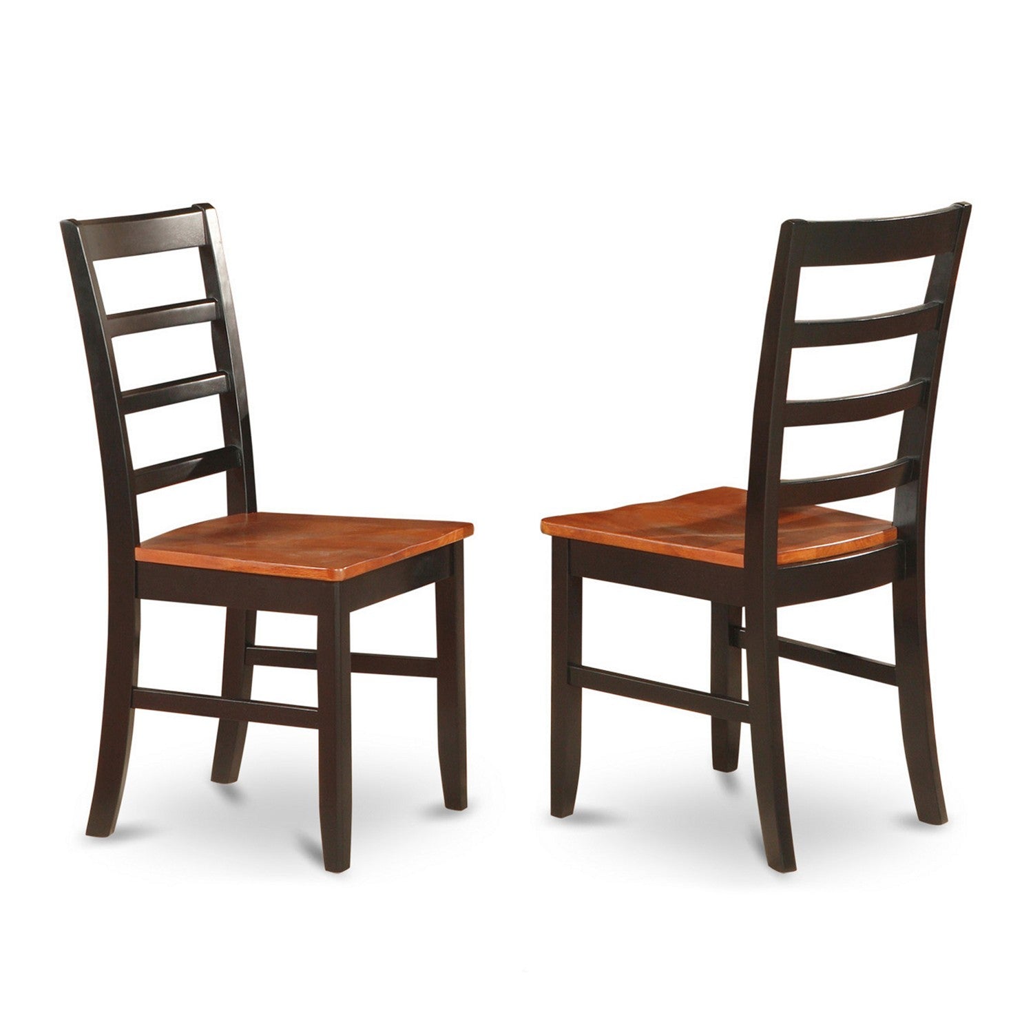 East West Furniture WEPF7-BCH-W 7 Piece Kitchen Table & Chairs Set in Black & Cherry