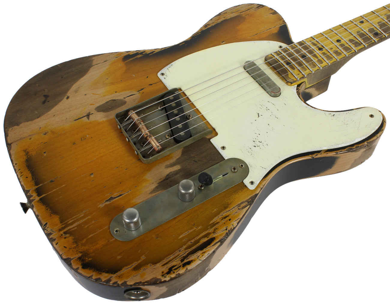 Nash T-57 Guitar, 2-Tone Sunburst, Boat Neck, Extra Heavy Aging