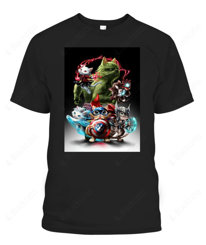 Cat Avengers Custom Graphic Apparel - Unisex Cotton T-Shirt
