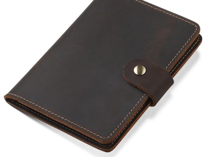 Cool Leather Men's Small Passport Wallet Slim Travel Wallets for Men