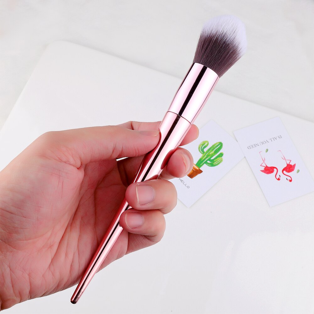 1pc Rose Gold Makeup Brushes Set for Foundation, Powder, Blush, Eyeshadow, Concealer, Lip & Eye Makeup