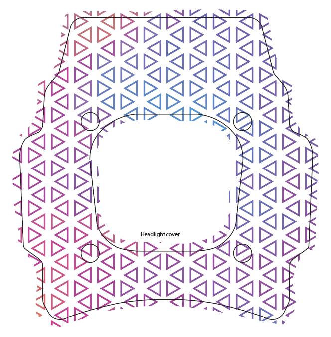 Front Headlight Plate Replica Decal for Super73 Rx / Adventure Series