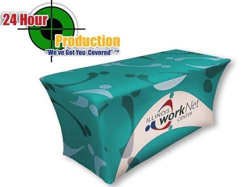 4 Custom Printed Spandex Fitted Table Cover - All Over Print