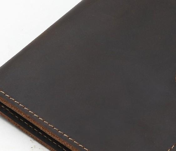 Cool Leather Men's Small Passport Wallet Slim Travel Wallets for Men