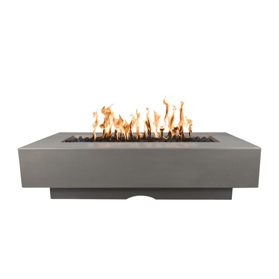 The Outdoor Plus Del Mar Rectangle GFRC Concrete Fire Pit with Free Cover