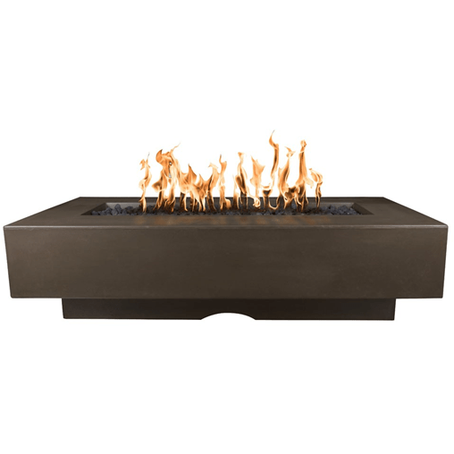 The Outdoor Plus Del Mar Rectangle GFRC Concrete Fire Pit with Free Cover