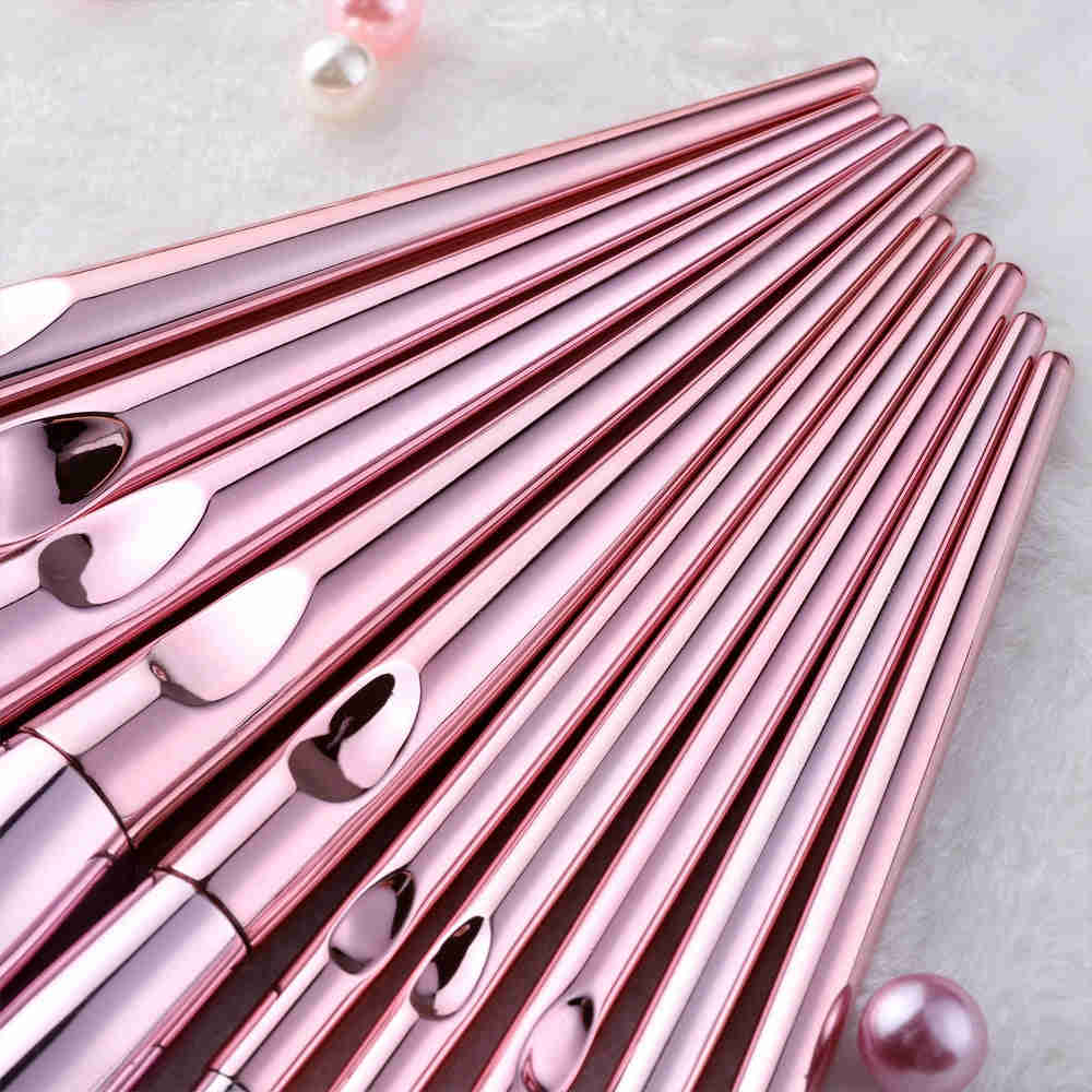 1pc Rose Gold Makeup Brushes Set for Foundation, Powder, Blush, Eyeshadow, Concealer, Lip & Eye Makeup