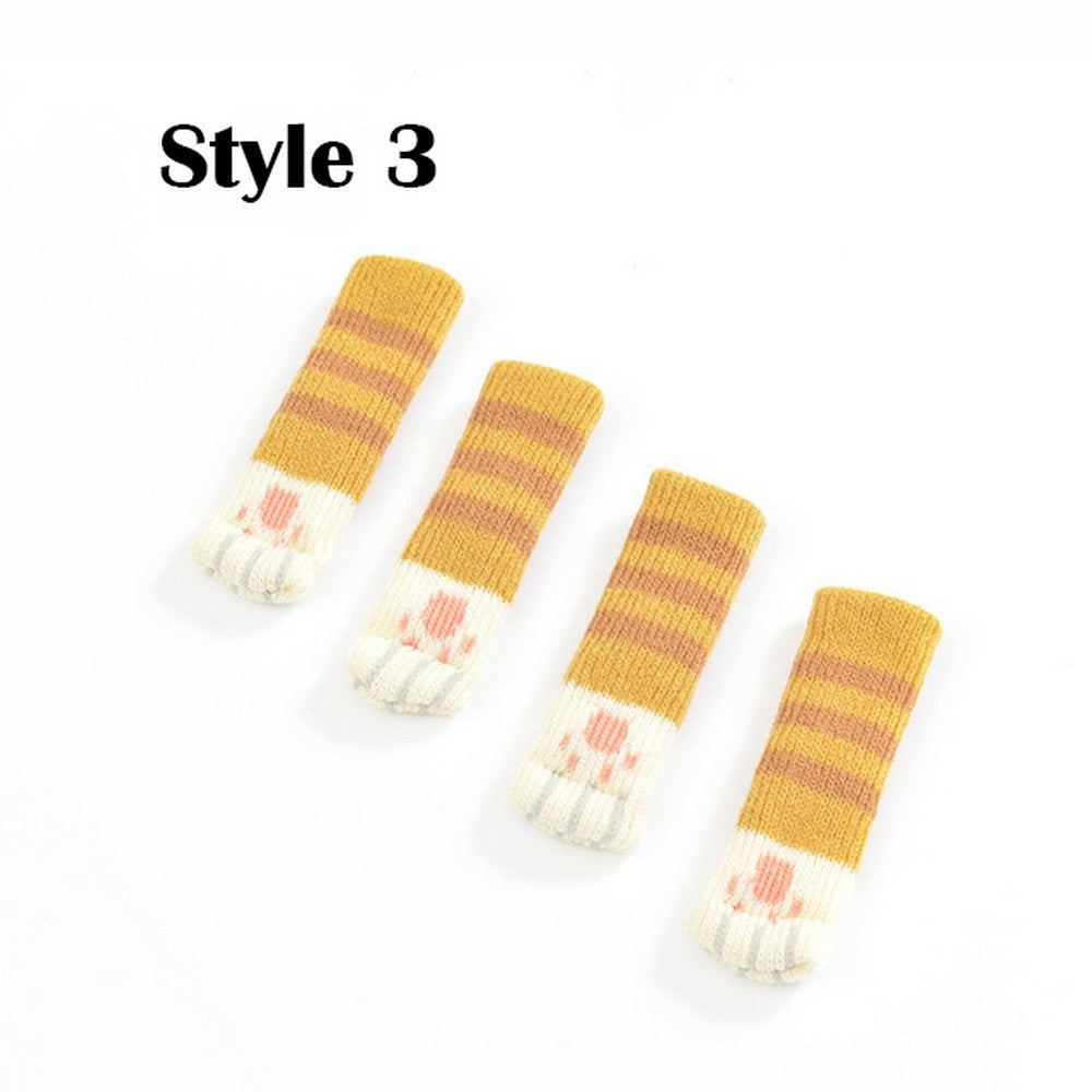 32PCS Cat Paw Design Chair Socks - Furniture Leg Protectors for Cat Lovers