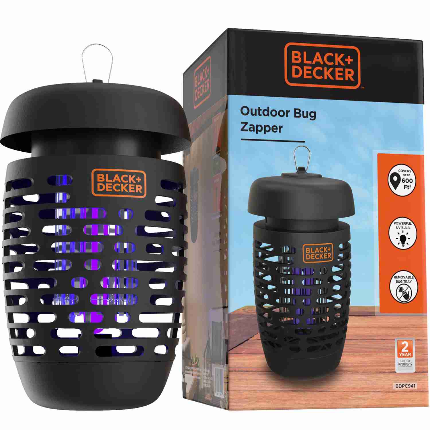 BLACK + DECKER Bug Zapper and Mosquito Repellent | Fly Trap Pest Control for All Insects