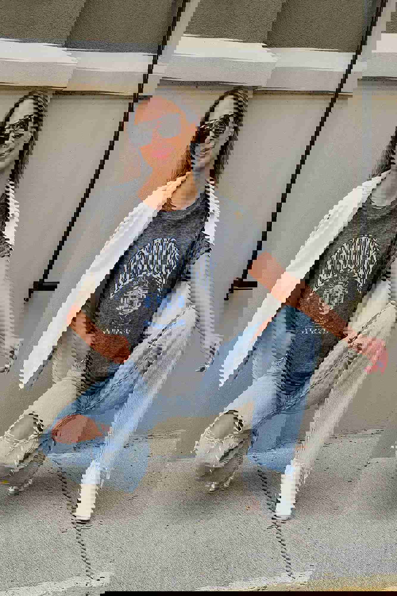 KENTUCKY WILDCATS SWITCH IT UP ACID WASH BOYFRIEND TEE