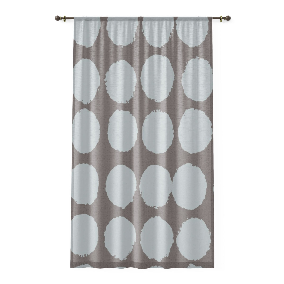 GRAY DOTS - SHEER Window Curtain