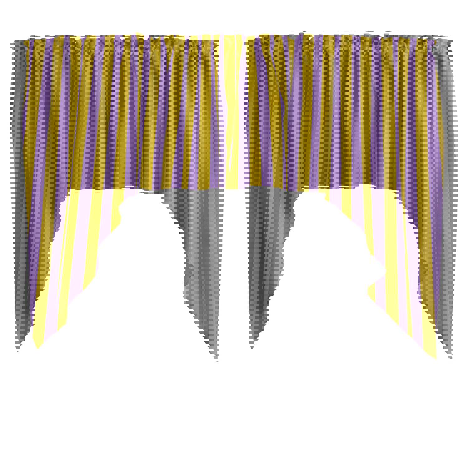 Swag Valance Cotton 1 Inch Wide Stripes Print - 58" Wide / 36" Tall