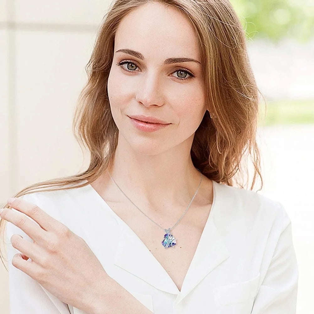 Love Butterfly Necklace - Exquisite Heart Pendant for Women
