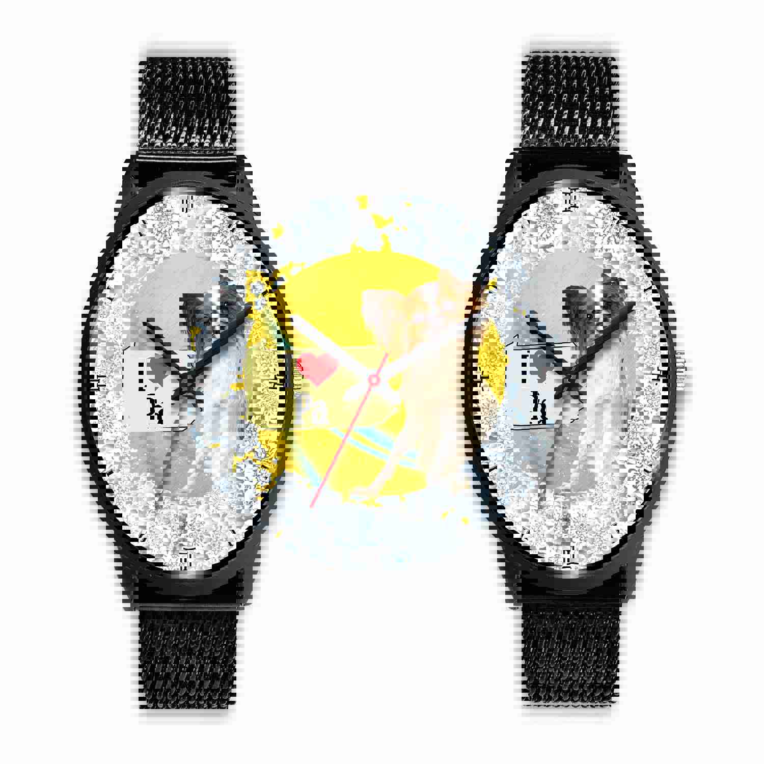 Papillon Dog Pennsylvania Christmas Special Wrist Watch