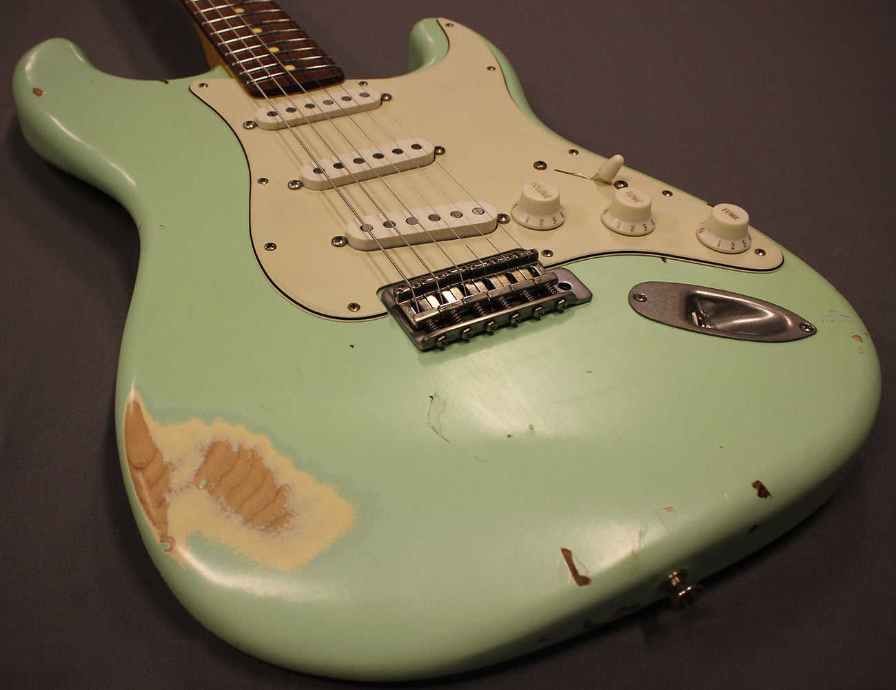 Nash S-63 Guitar, Surf Green, Medium Aging - Vintage Strat Model with Lollar Pickups