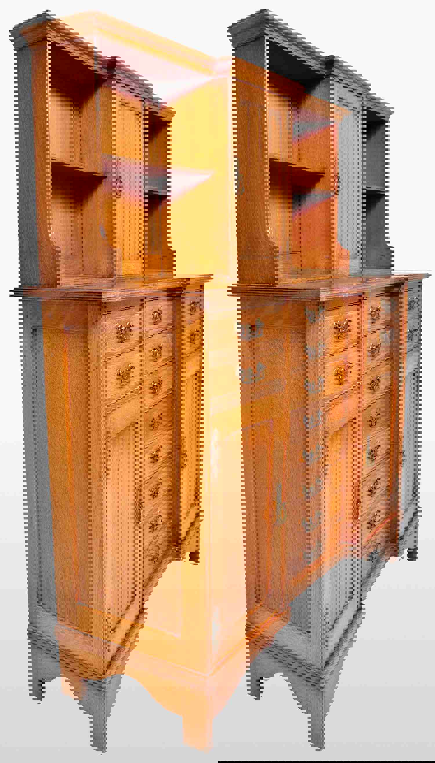 Antique Arts & Crafts Oak Sheet Music Cabinet, Circa 1890