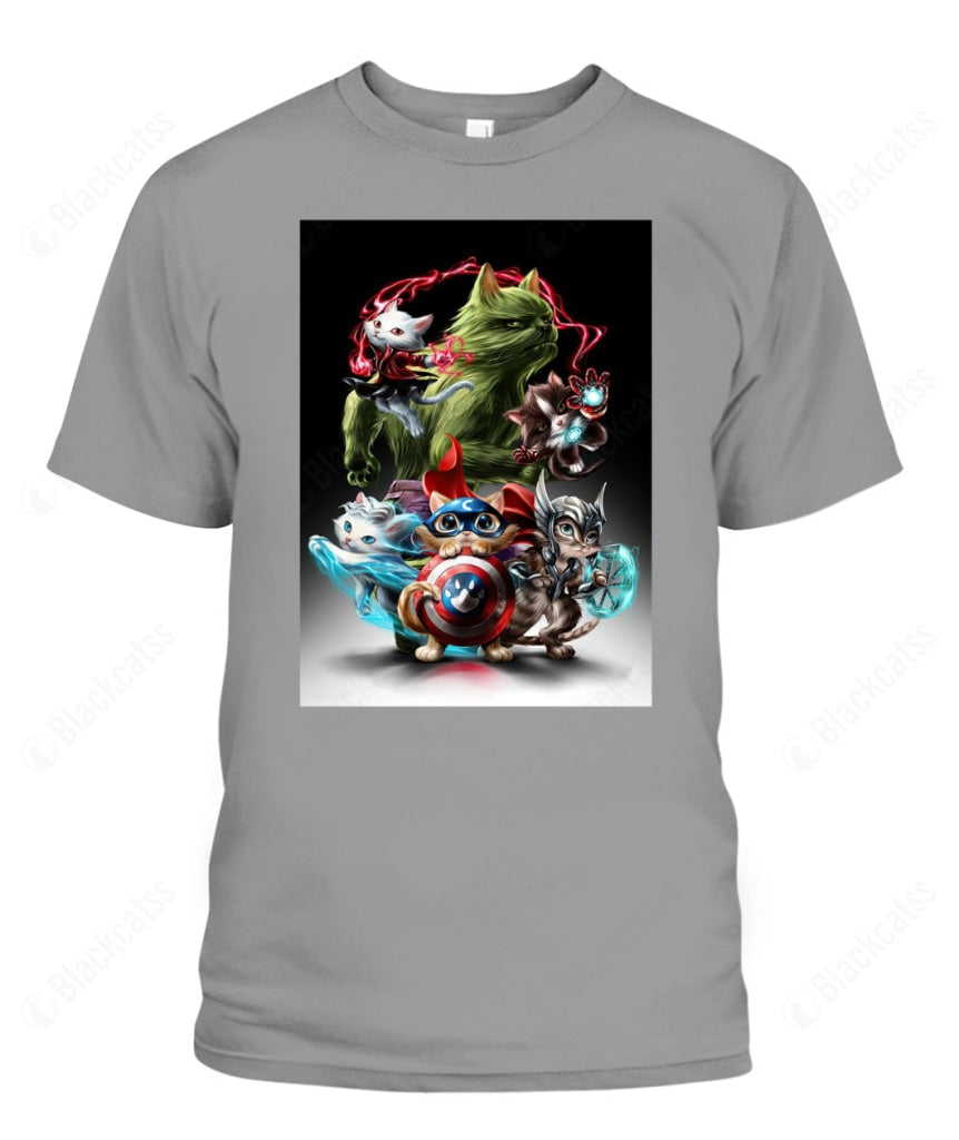 Cat Avengers Custom Graphic Apparel - Unisex Cotton T-Shirt
