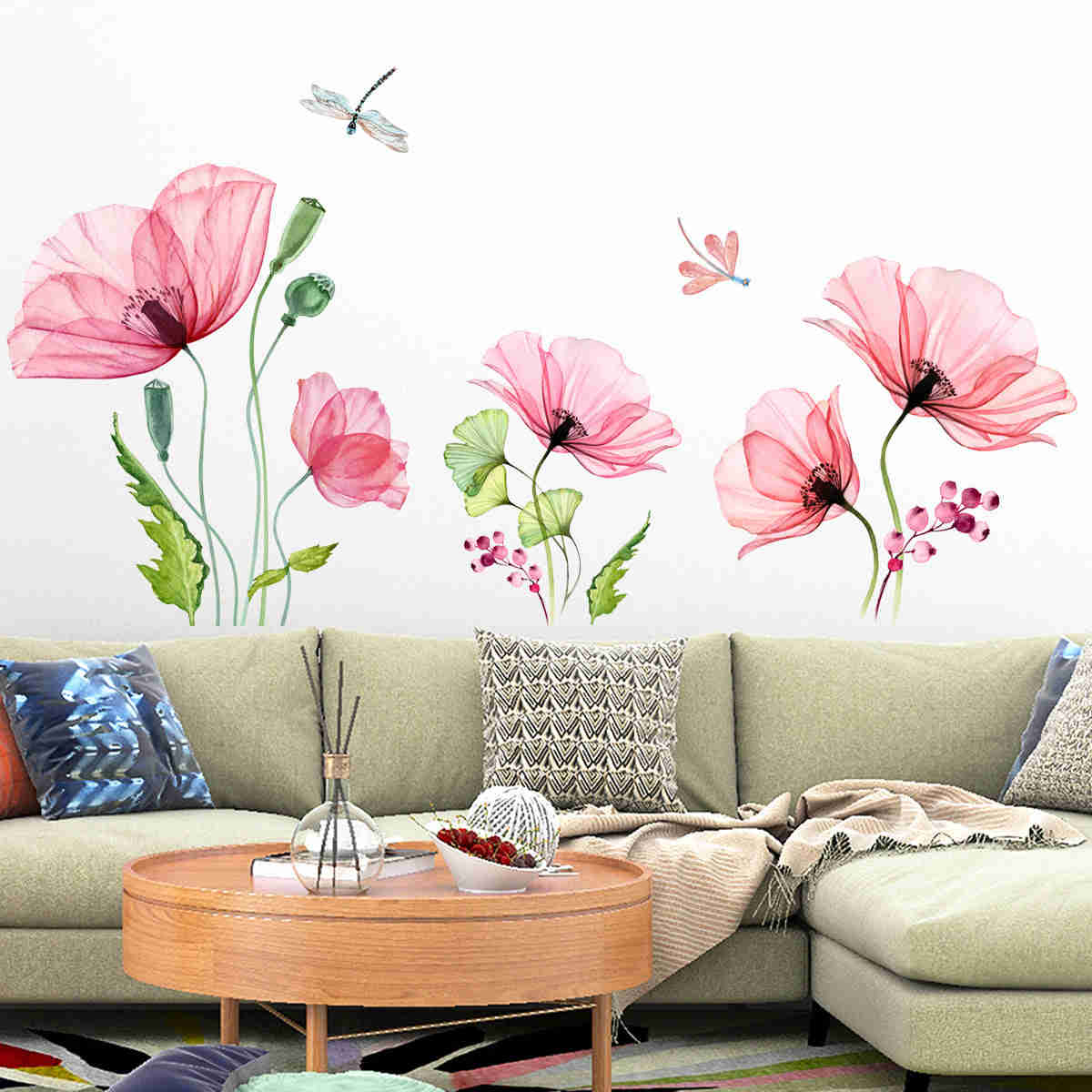 Fresh Floral Peel and Stick Wall Decals