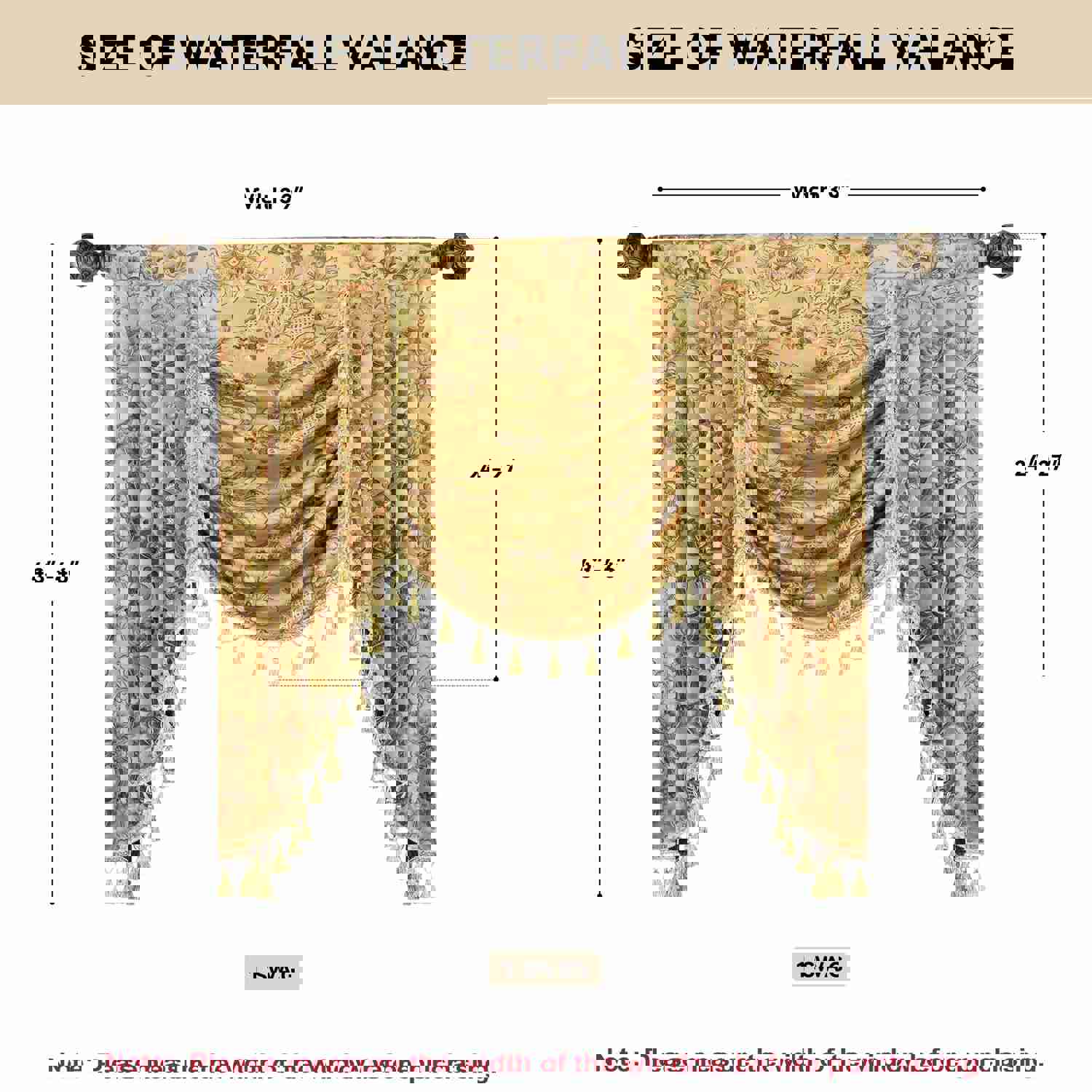 Opulent Swag Valance - Premium Synthetic Fiber Window Decor