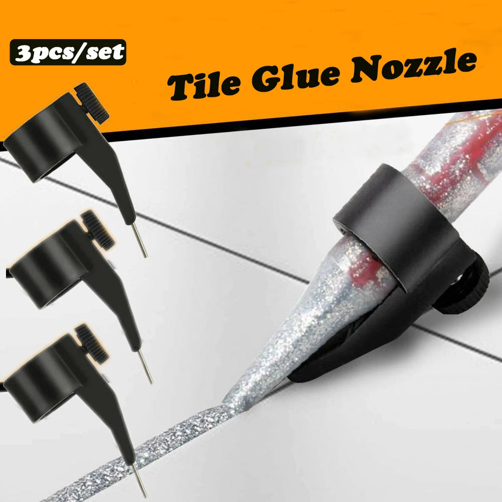 3pcs Ceramic Tile Grout Sealants Assistant Tile Glue Nozzle Fixed Positioner Beauty Joint Agent Construction Tool Set